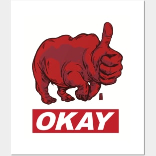 Okay Rhino Posters and Art